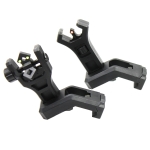 Foldable 45 Degree Fiber Optics Iron Sights Offset Front and Rear Sight Polymer - West Lake Tactical