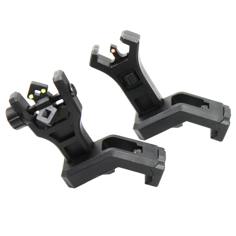 IMG_5673-1 Foldable 45 Degree Fiber Optics Iron Sights Offset Front and Rear Sight Polymer - West Lake Tactical