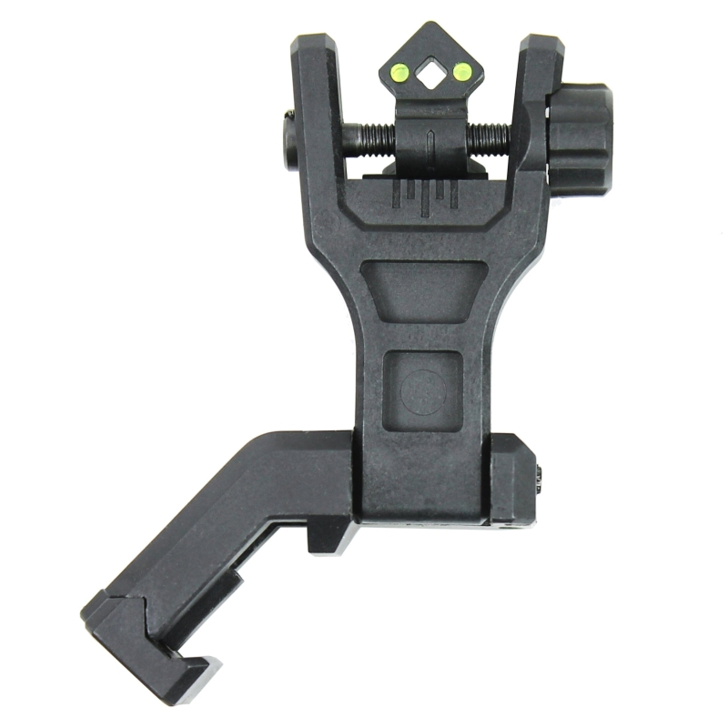 Foldable 45 Degree Fiber Optics Iron Sights Offset Front and Rear Sight Polymer - West Lake Tactical