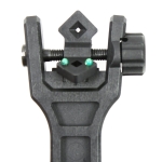 Foldable 45 Degree Fiber Optics Iron Sights Offset Front and Rear Sight Polymer - West Lake Tactical