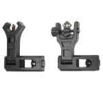 Foldable 45 Degree Fiber Optics Iron Sights Offset Front and Rear Sight Polymer - West Lake Tactical