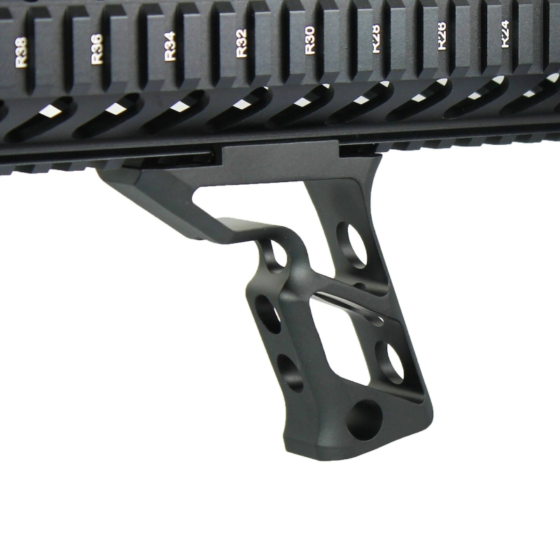 Skeletonized Tactical Foregrip Angled Grip All Metal Black