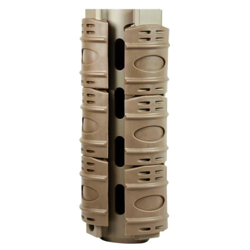 6.7" Length Carbine Handguard Picatinny Quad Rail with Rail Covers Tan