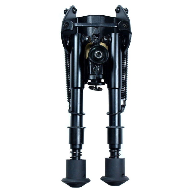 6" to 9" Adjustable Spring Return Sniper Hunting Rifle Bipod -Sling Swivel Mount