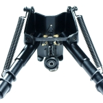 6" to 9" Adjustable Spring Return Sniper Hunting Rifle Bipod -Sling Swivel Mount