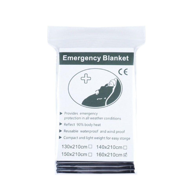2 Pack Emergency Solar Blanket Packets Insulating Thermal Heat Survival Gear