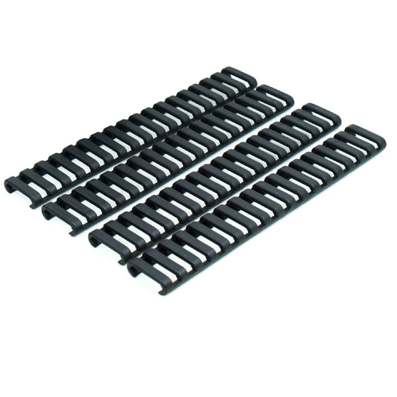 8 Pack Rubber Panel Covers + Ladder Rail Cover for Keymod Handguard - Black - West Lake Tactical