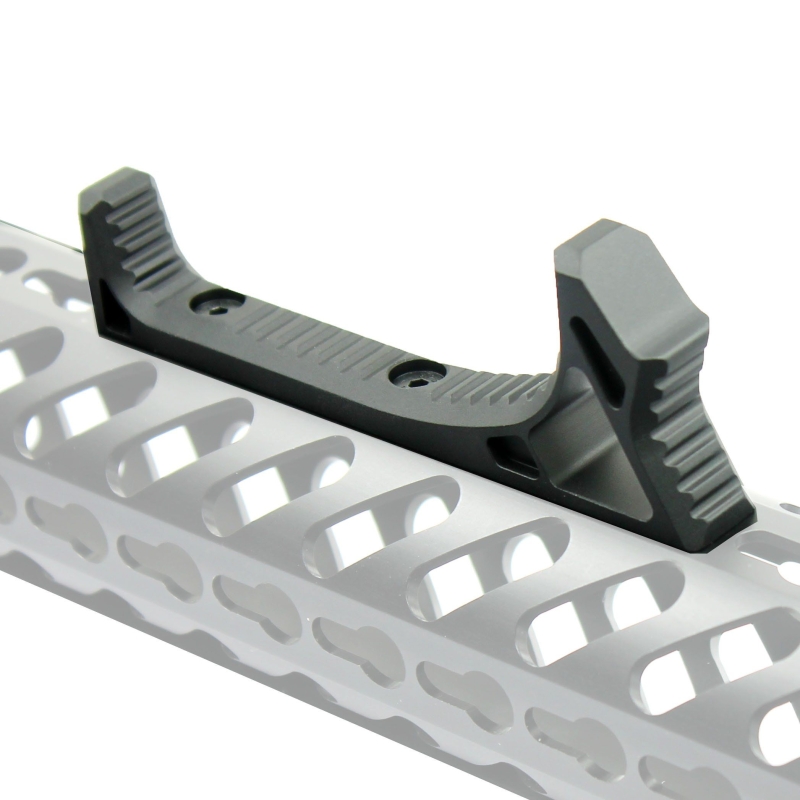 cIMG_5929 Curved Angled Foregrip Front Grip Fits KeyMod Handguard Rails for RPR All Metal - West Lake Tactical