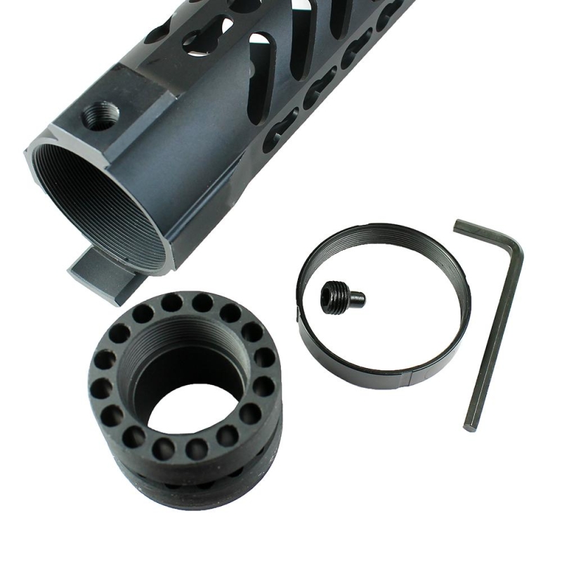 10" KEYMOD Free Float Quad Rail Slim Handguard with Front End Cap-Rail Sections - West Lake Tactical