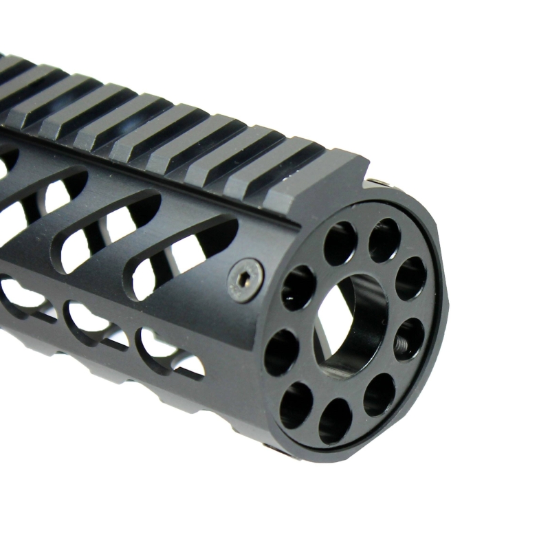 7" 10" or 15" KEYMOD Free Float Quad Rail Slim Handguard with Front End Cap