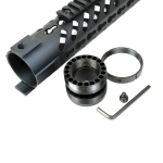 7" 10" or 15" KEYMOD Free Float Quad Rail Slim Handguard with Front End Cap