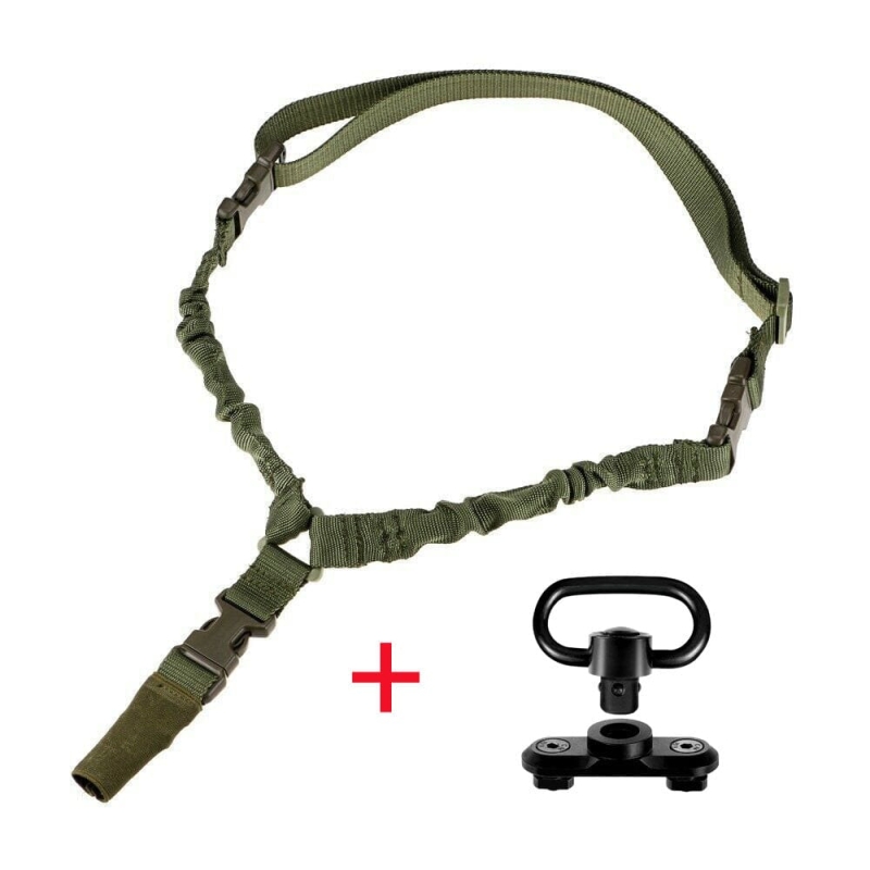 Single Point Gun Rifle Sling Bungee Strap w/ M-LOK Quick Release QD Sling Swivel | West Lake Tactical