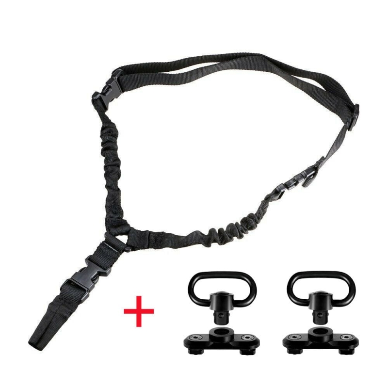 Single Point Gun Rifle Sling Bungee Strap w/ M-LOK Quick Release QD Sling Swivel | West Lake Tactical