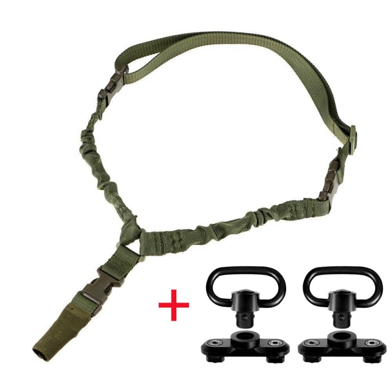Single Point Gun Rifle Sling Bungee Strap w/ M-LOK Quick Release QD Sling Swivel | West Lake Tactical