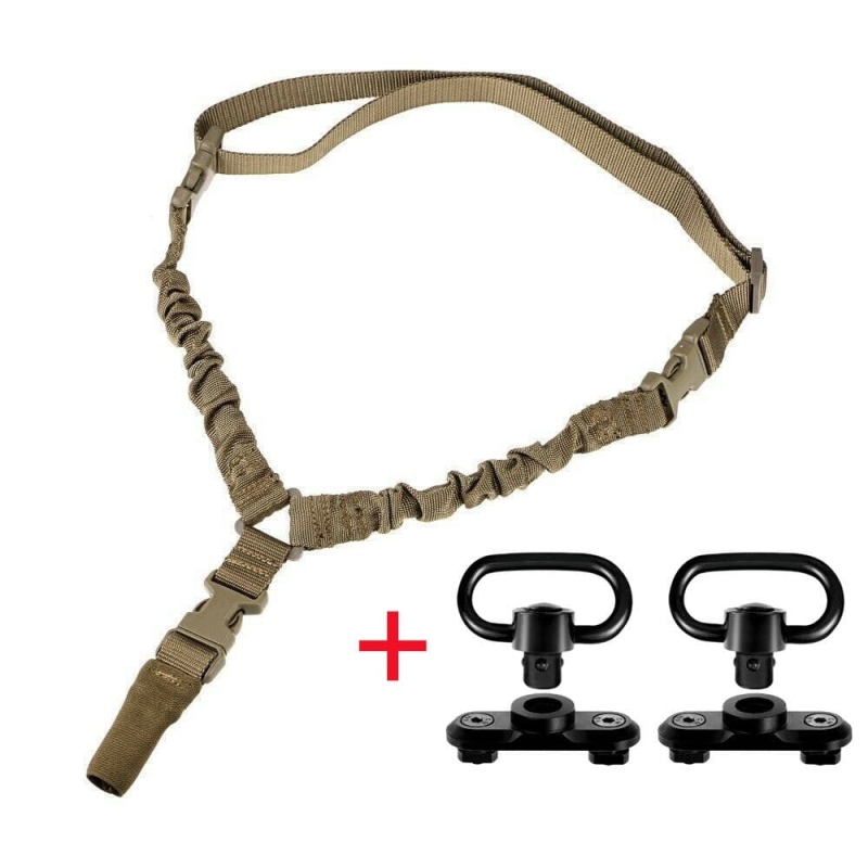 Single Point Gun Rifle Sling Bungee Strap w/ M-LOK Quick Release QD Sling Swivel | West Lake Tactical