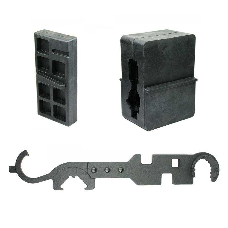 combo1 Upper & Lower Receiver Vise Block Armorer Wrench for .223 5.56 Rifle Repair
