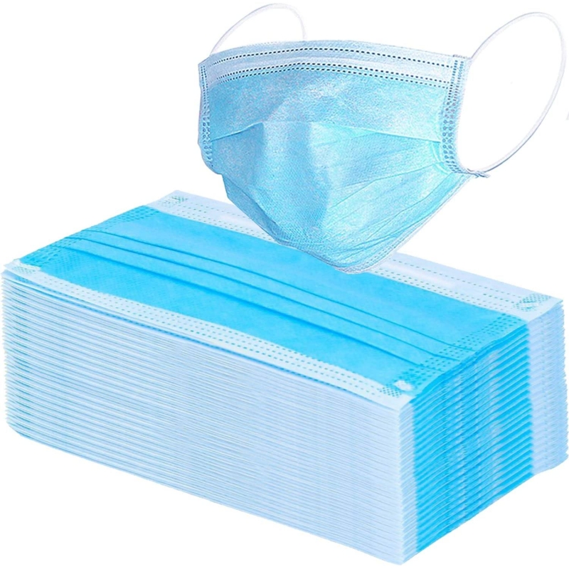 50 PCS 3-PLY Disposable Face Mask Protective Earloop Mouth Cover FH High Quality