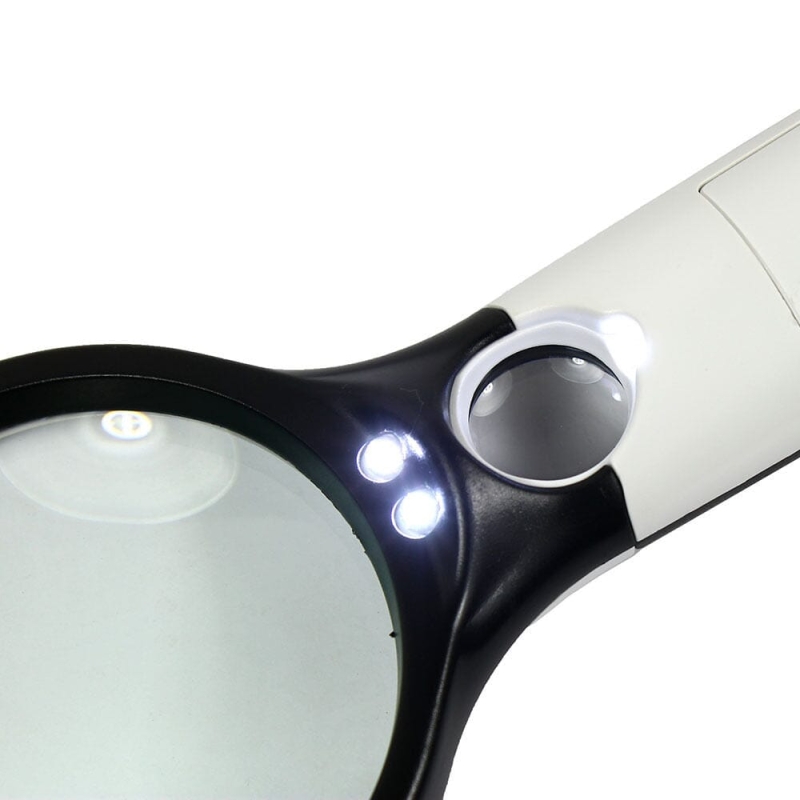 3X & 45X Handheld Magnifier/Loupe Reading Magnifying Glass Lens Jewelry LED Book Newspaper - West Lake Tactical