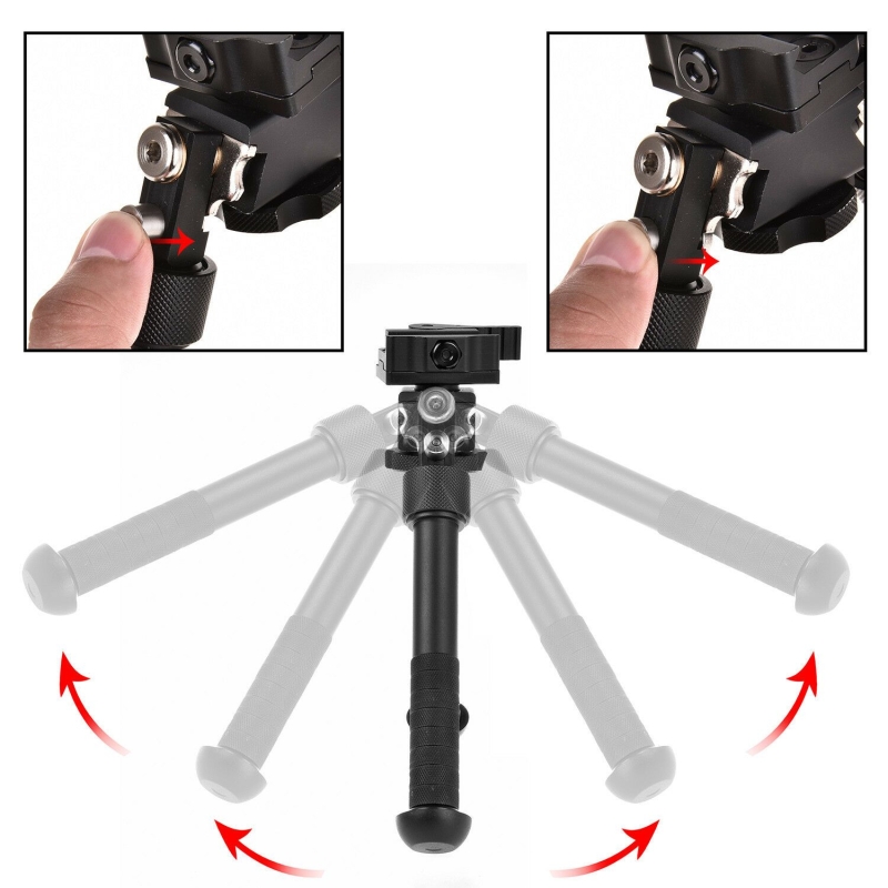 Rifle Bipod Quick Detach Mount 6.5-9" Adjustable Fit 20mm Picatinny Rail