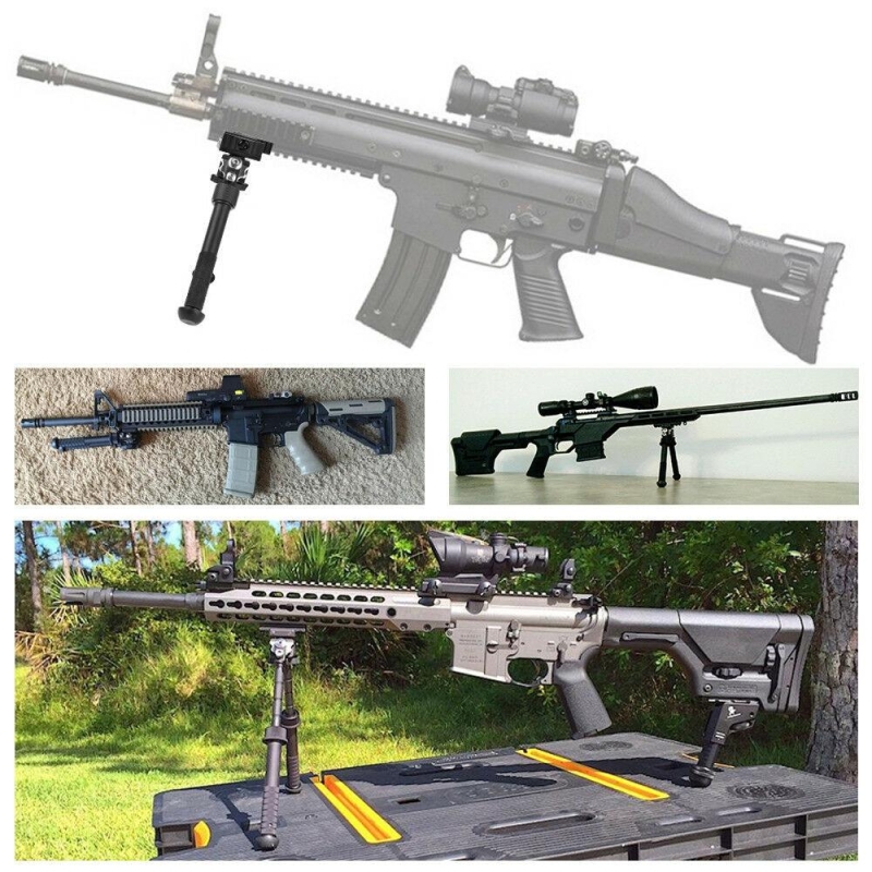 Rifle Bipod Quick Detach Mount 6.5-9" Adjustable Fit 20mm Picatinny Rail