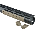 M-Lok Rail Cover Low Profile SNAP-IN Panels for MLOK Handguard Black / Tan